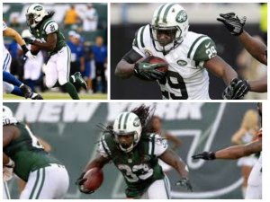 The New York Jets 3-Headed rushing attack (CJ2K, Bilal Powell, & Chris Ivory)