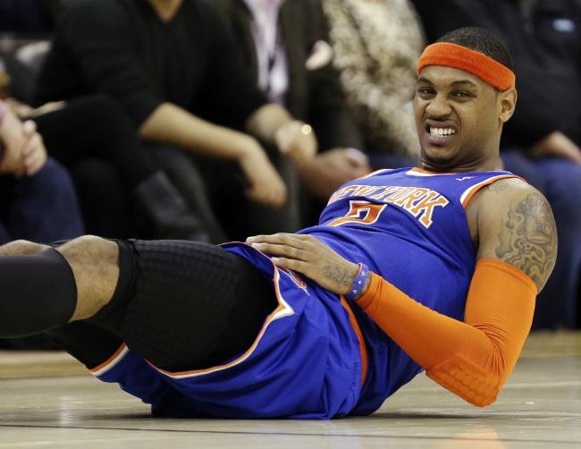 melo on floor