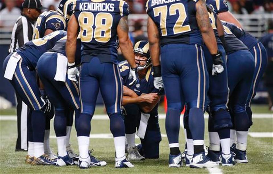 Rams huddle